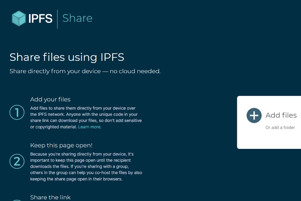 IPFS Share | Share files using IPFS