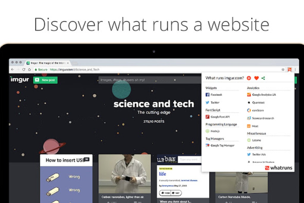 WhatRuns Chrome Extension