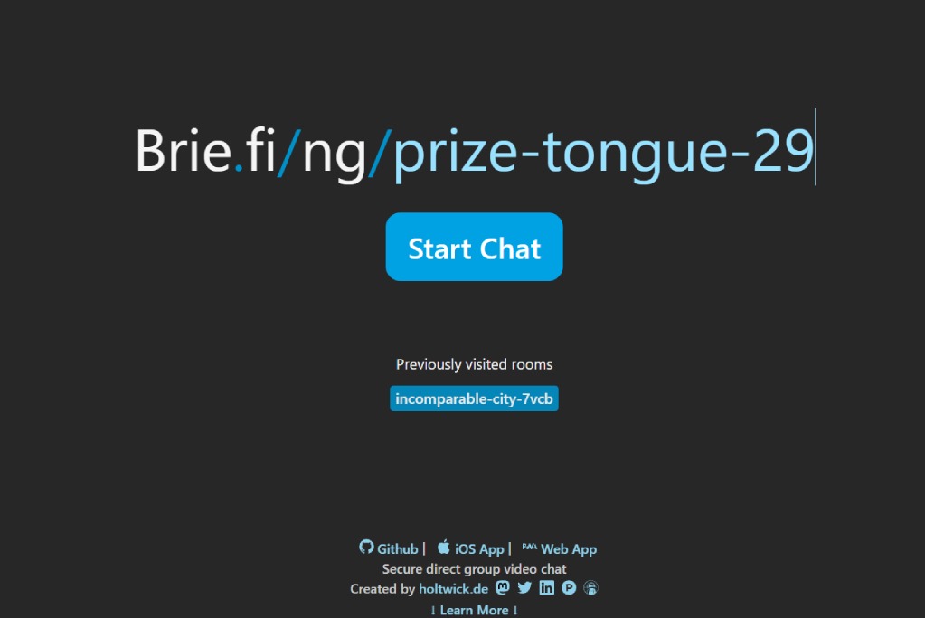 Briefing Opensource Video Chat Tool