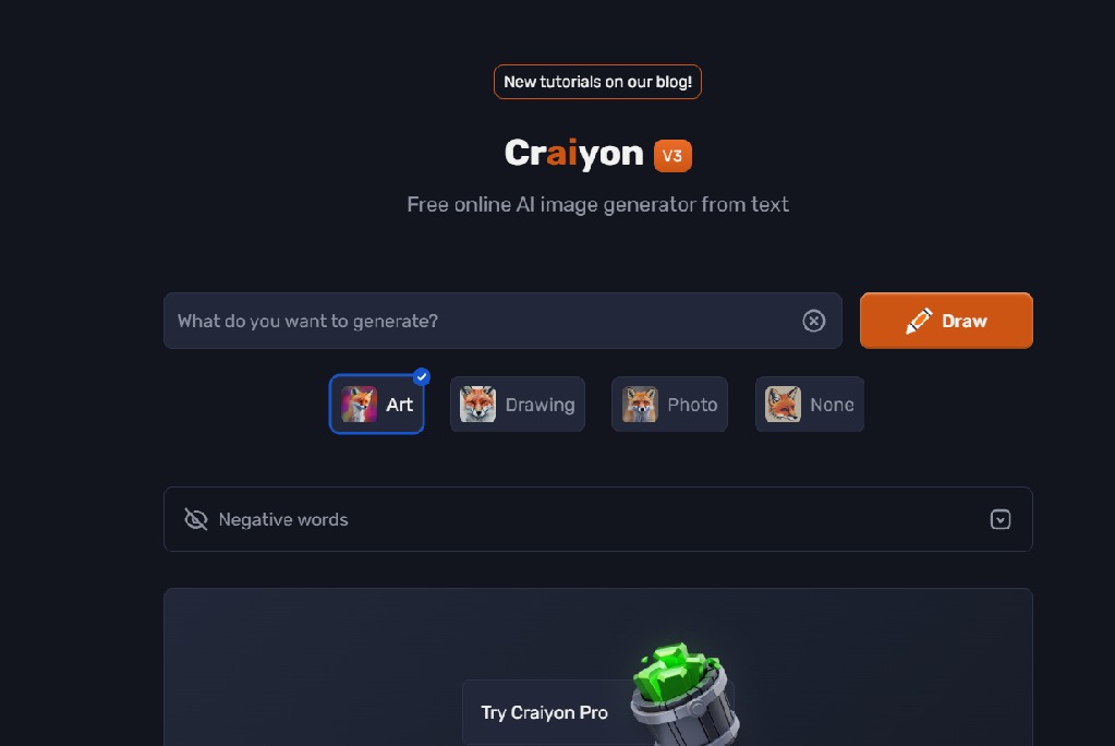 Craiyon - Free online AI image generator from text