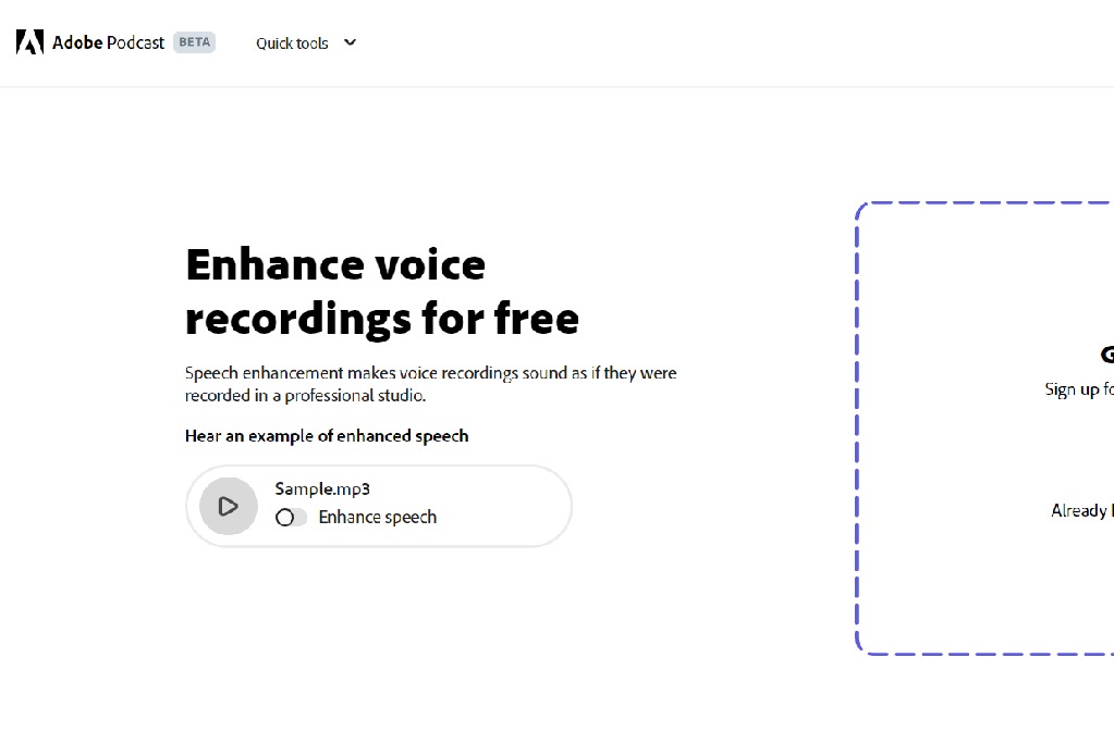 Adobe Podcast Enhance - Enhance Audio For Free