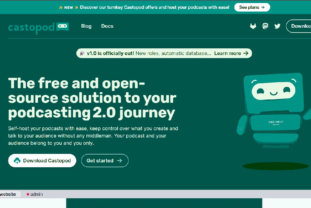 Castopod - Open source & free podcasting solution