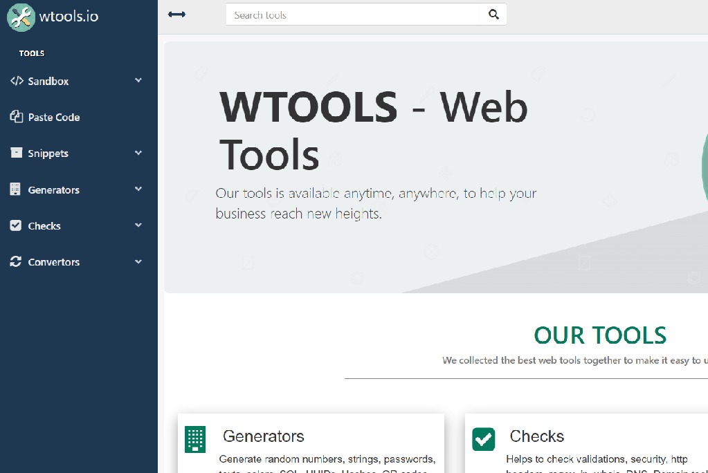 WTOOLS - Web Tools For Technologists