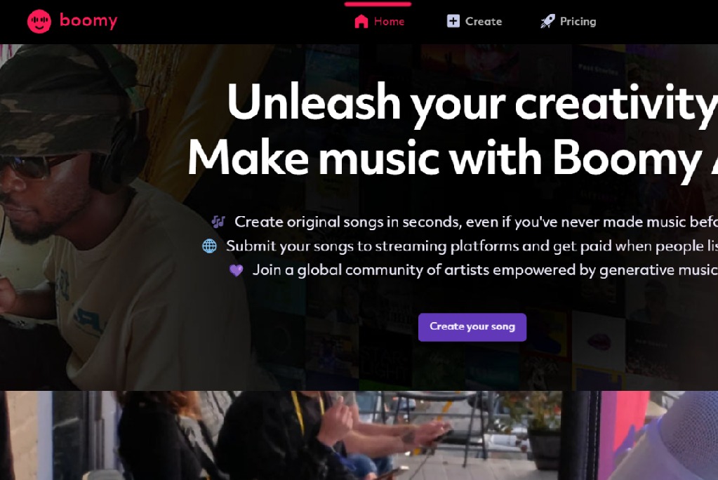 Boomy - Create free music with AI