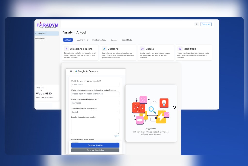 Paradym - The Intelligent AI copy assist tool