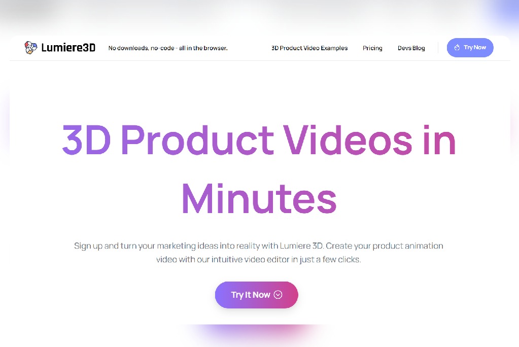 Lumiere3D - 3D Product Videos in Minutes